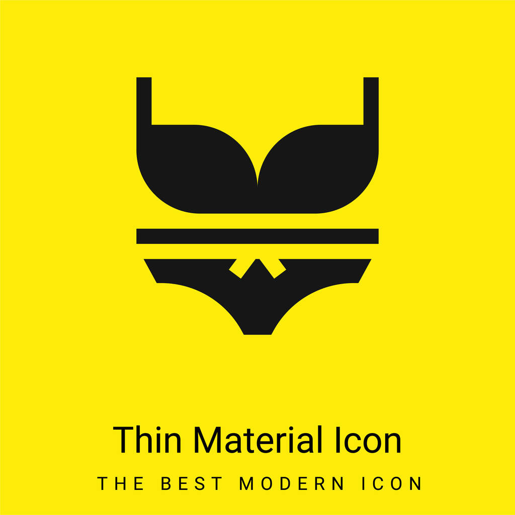 Bikini minimal bright yellow material icon - Vector, Image
