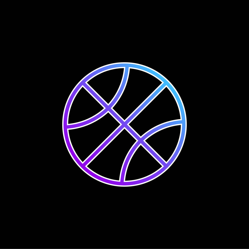 Basketbal zápas modrý přechod ikona - Vektor, obrázek