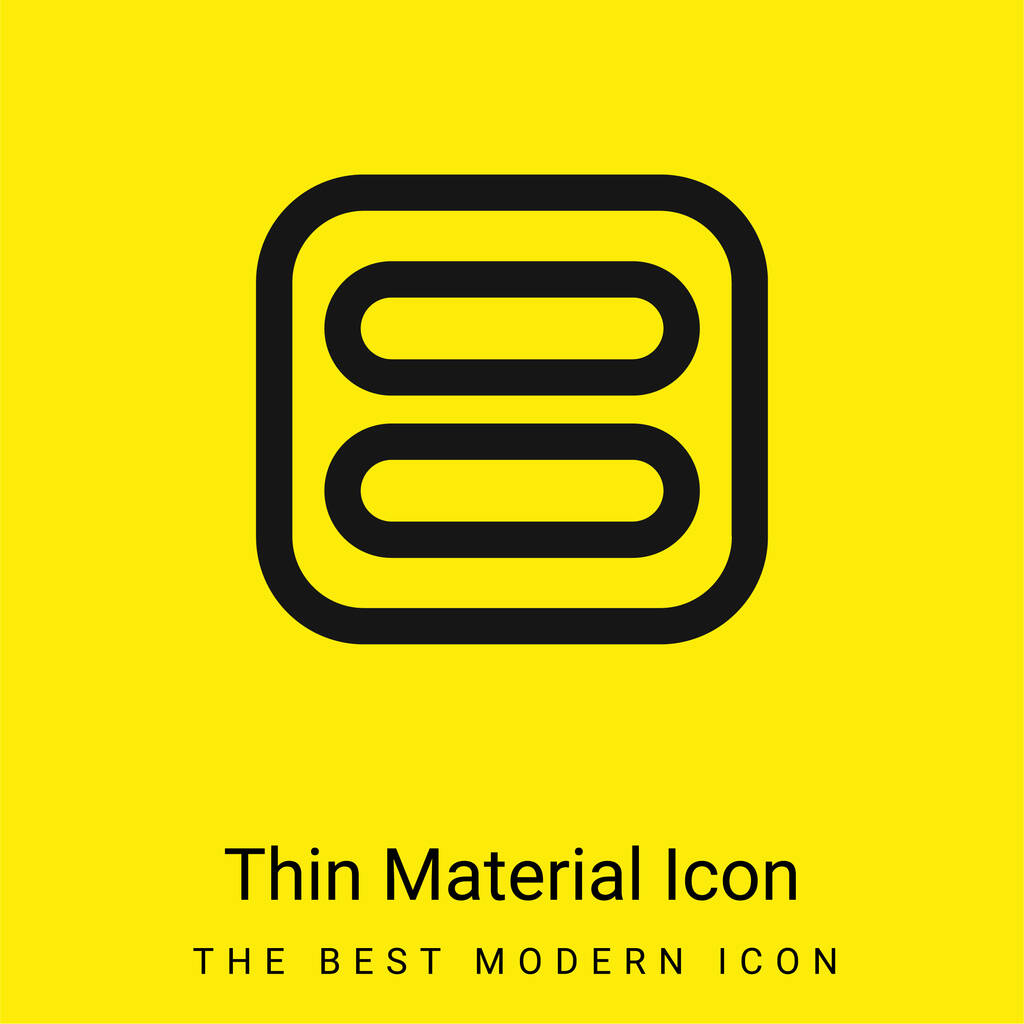 Geactiveerde minimaal helder geel materiaal icoon - Vector, afbeelding