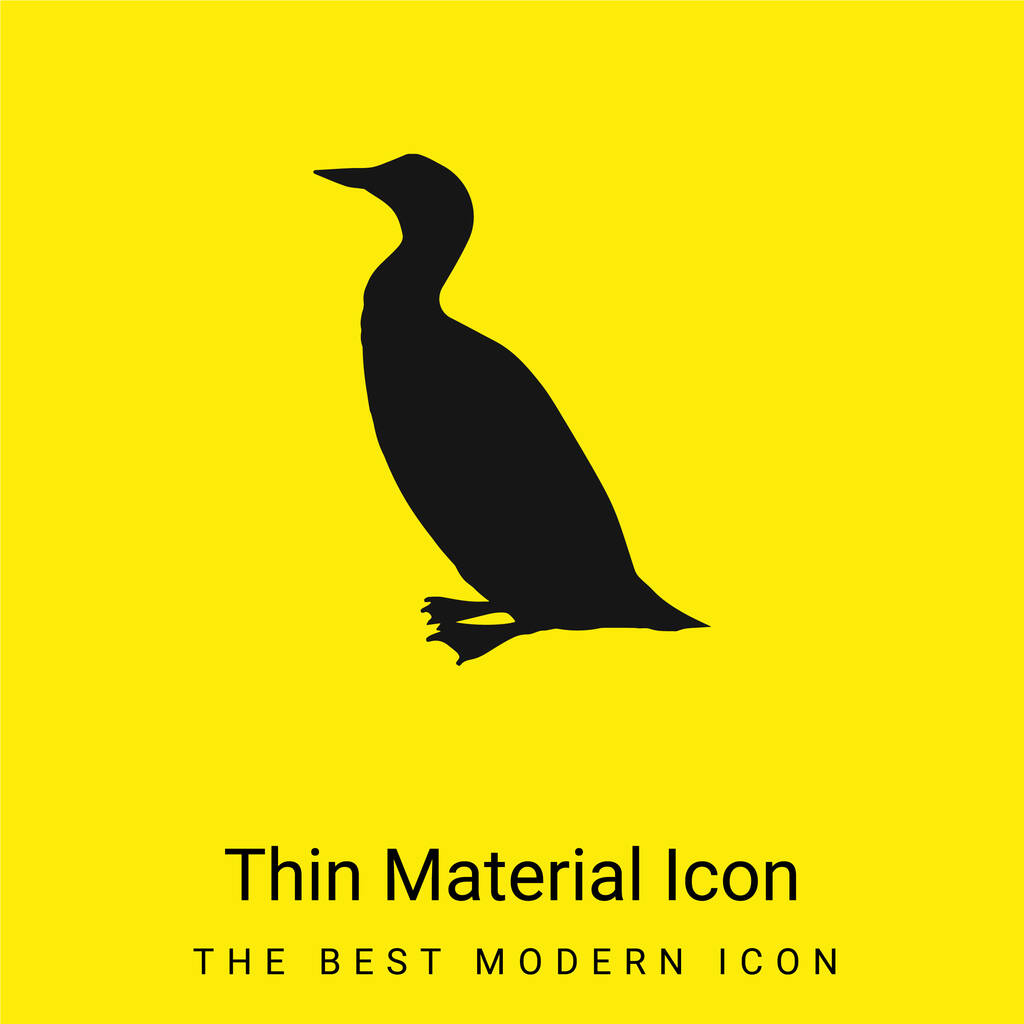 Bird Loon Shape minimale leuchtend gelbe Materialsymbole - Vektor, Bild