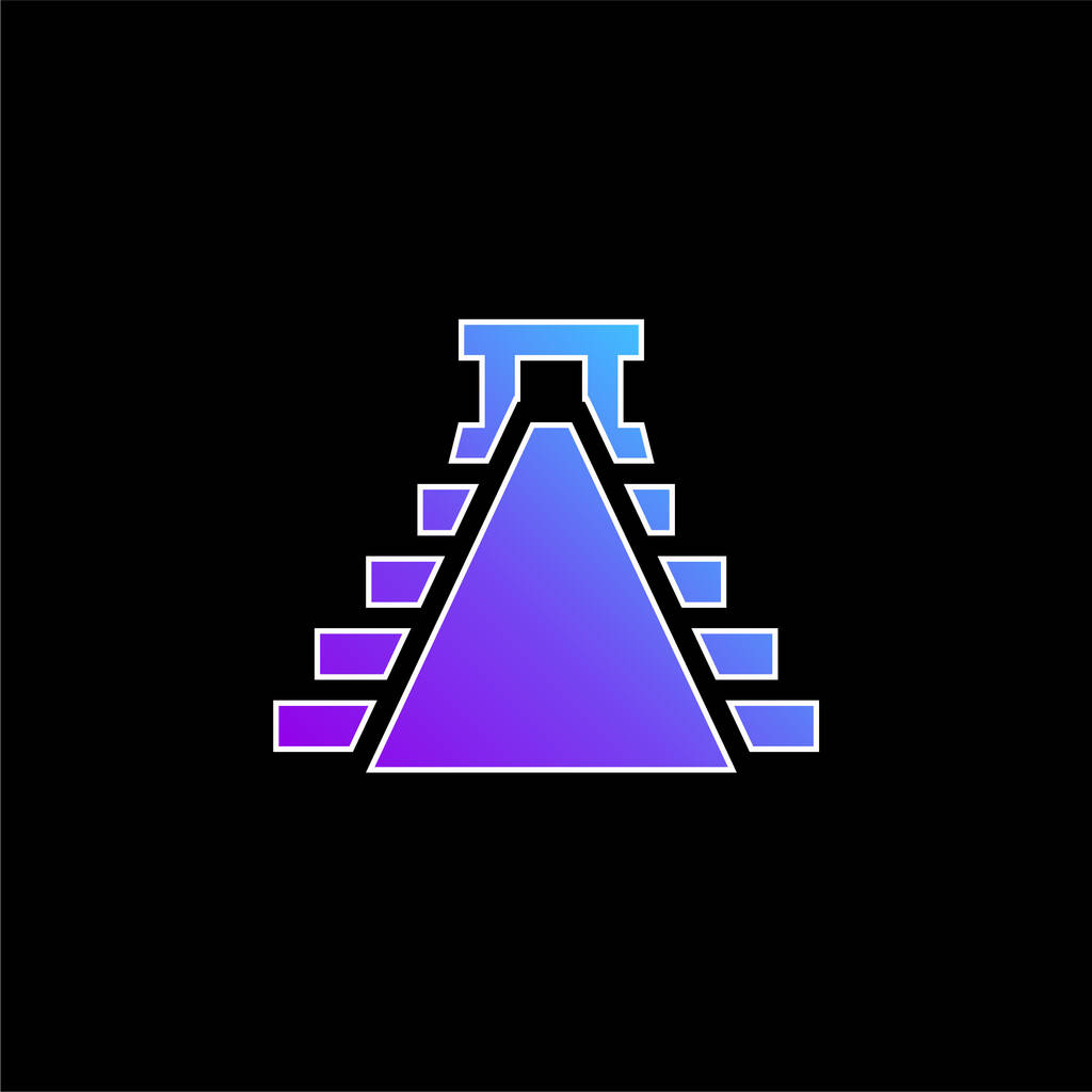 Пирамида в форме голубого градиентного вектора - Вектор,изображение