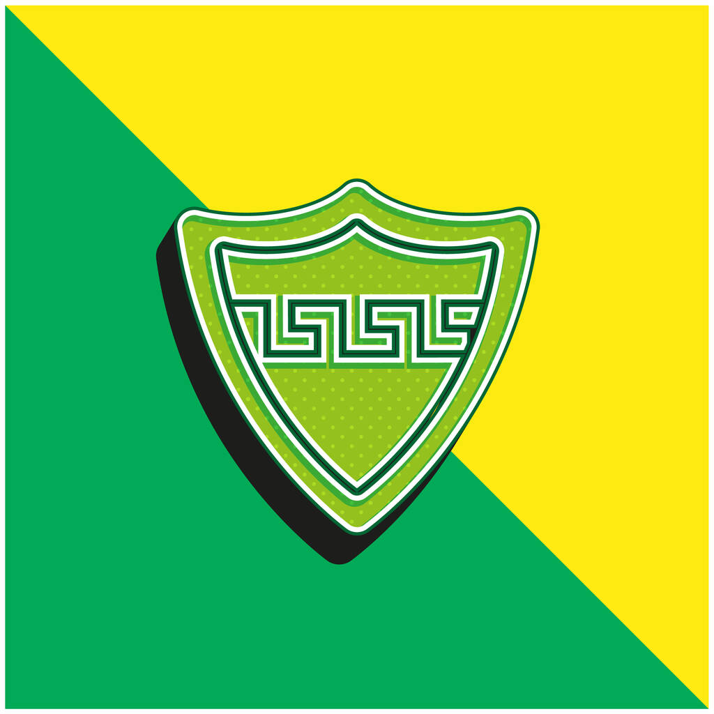 Aspis зелений і жовтий сучасний 3d векторний логотип ікони - Вектор, зображення