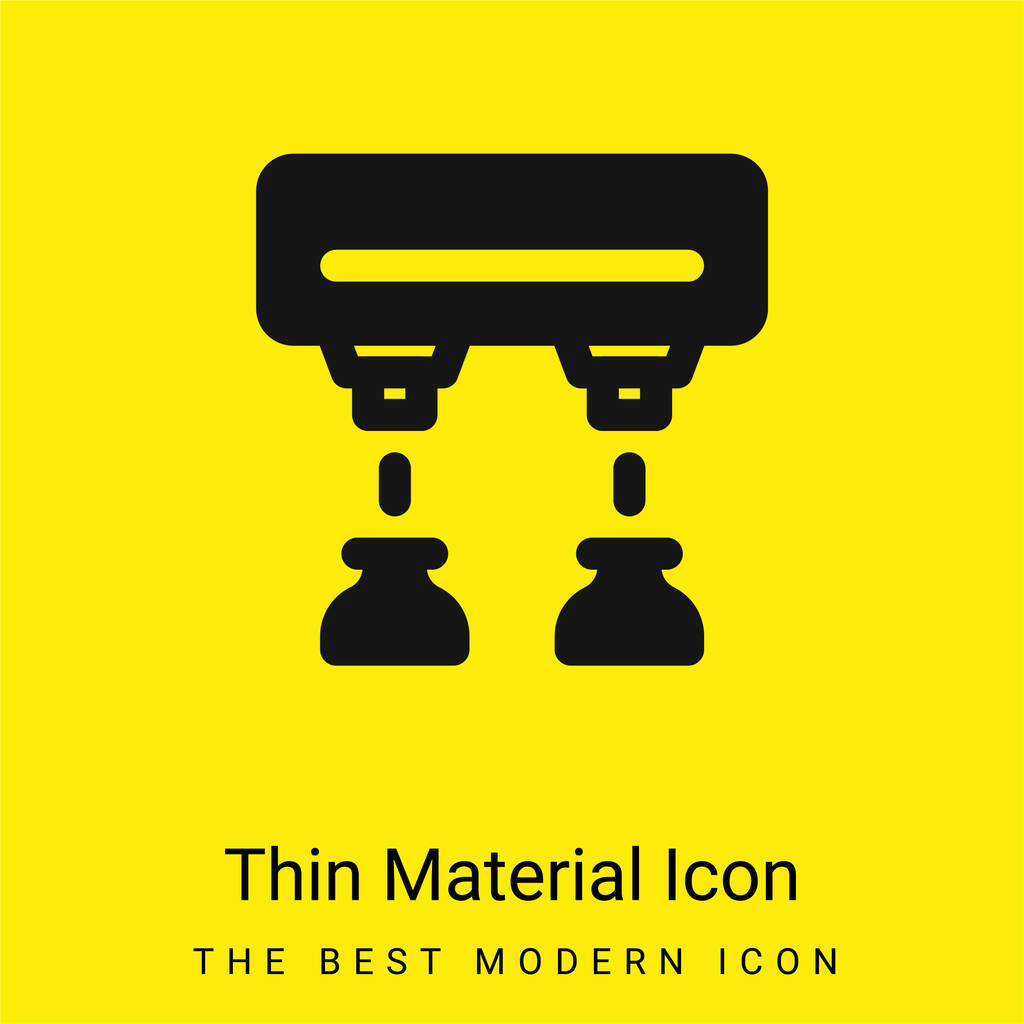 Linia montażowa minimalna ikona jasnożółtego materiału - Wektor, obraz