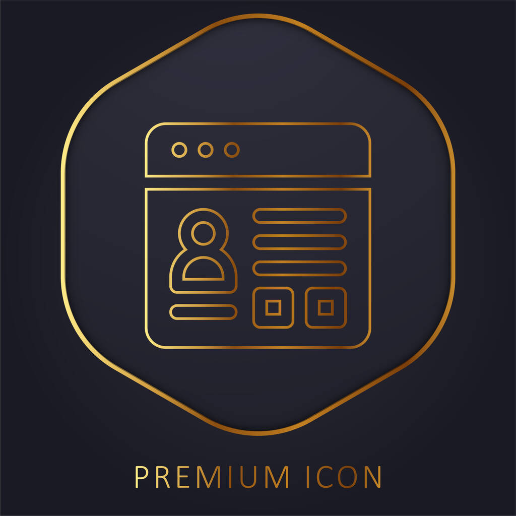 Account linea dorata logo premium o icona - Vettoriali, immagini