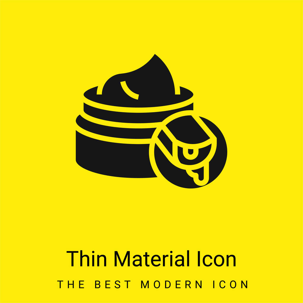 Aloe Vera minimální jasně žlutá ikona materiálu - Vektor, obrázek