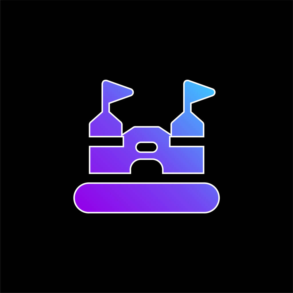 Bouncy Castle modrý gradient vektorová ikona - Vektor, obrázek