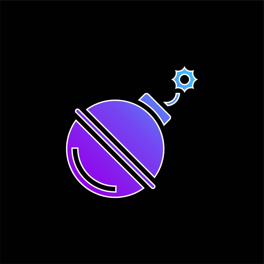 Bomb blue gradient vector icon - Vector, Image