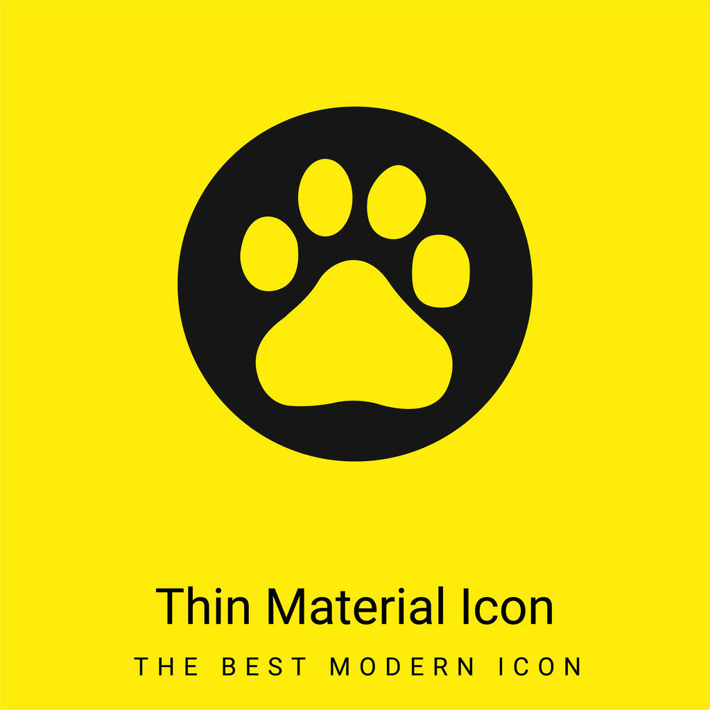 Baidu Logo minimaal helder geel materiaal icoon - Vector, afbeelding