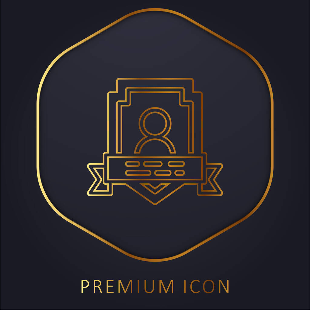 Badges gouden lijn premium logo of pictogram - Vector, afbeelding