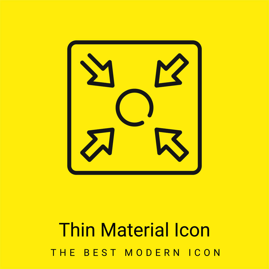 Punto de montaje icono de material amarillo brillante mínimo - Vector, imagen