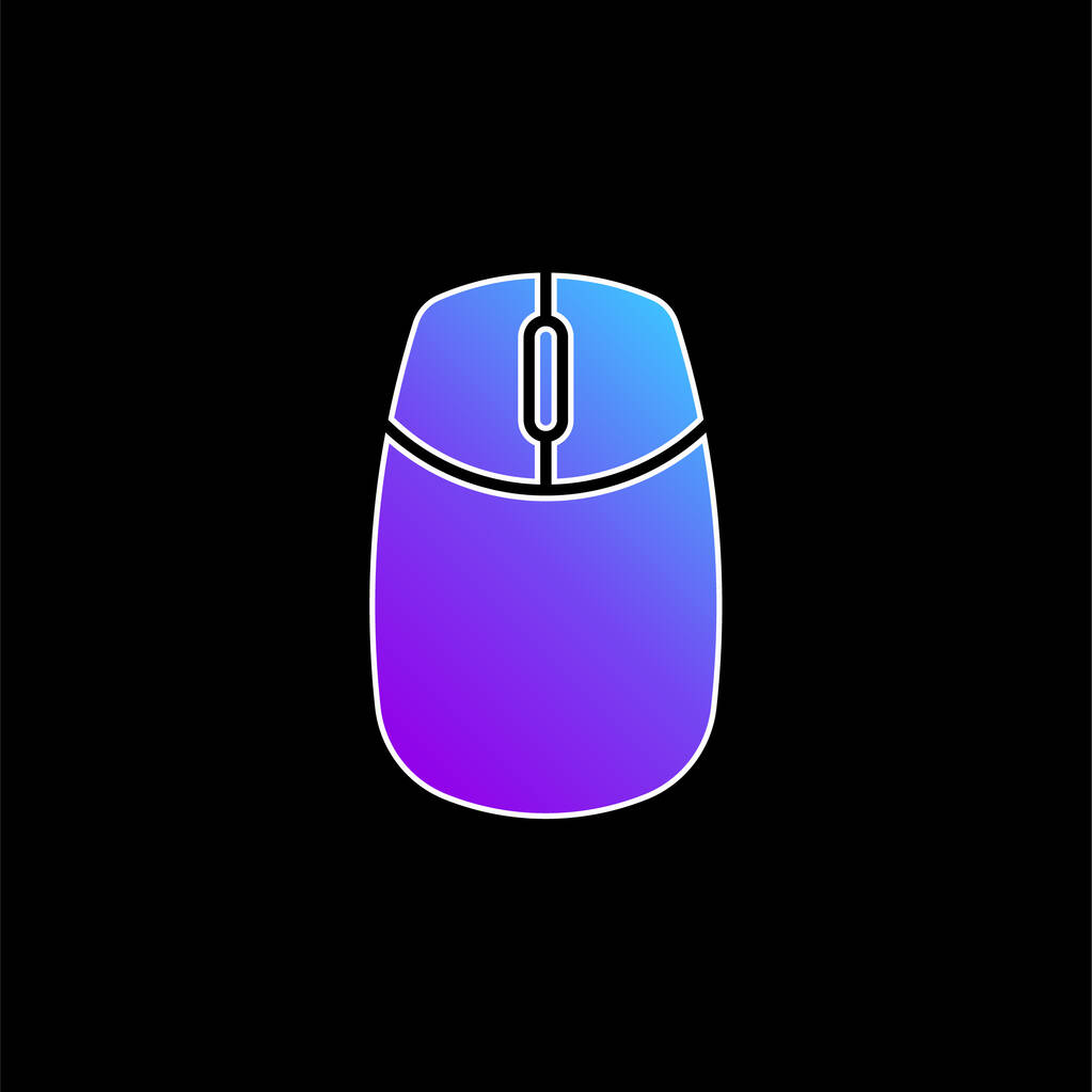Big Computer Mouse niebieski gradient wektor ikona - Wektor, obraz