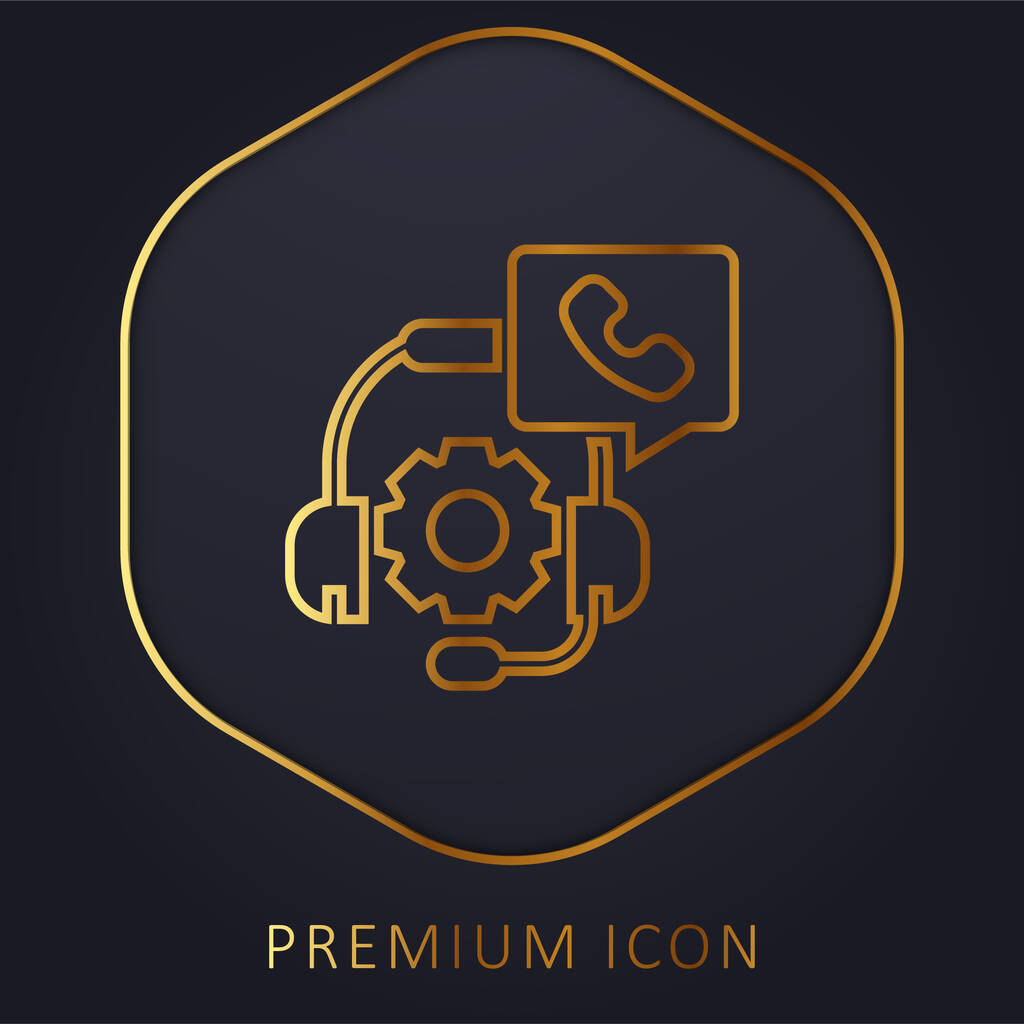Beratung Golden Line Premium-Logo oder -Symbol - Vektor, Bild