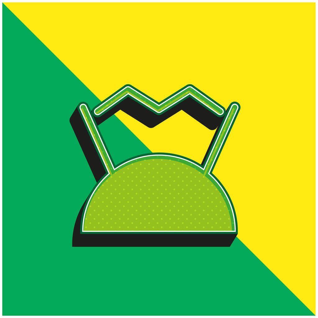Antena verde y amarillo moderno vector 3d icono del logotipo - Vector, Imagen