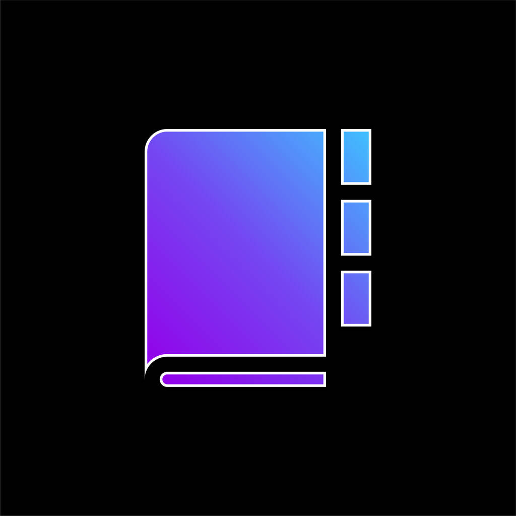 Icône vectorielle dégradé bleu Agenda - Vecteur, image