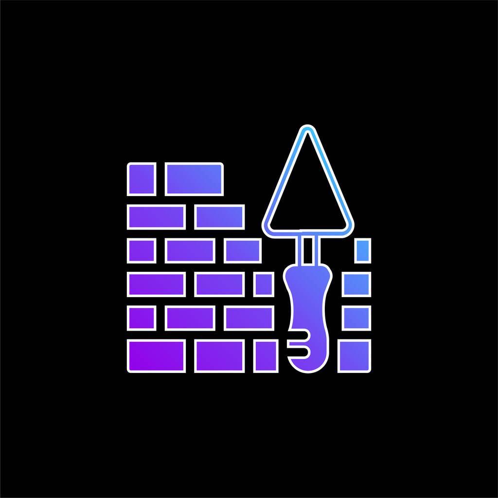 Brick Wall bleu dégradé vecteur icône - Vecteur, image
