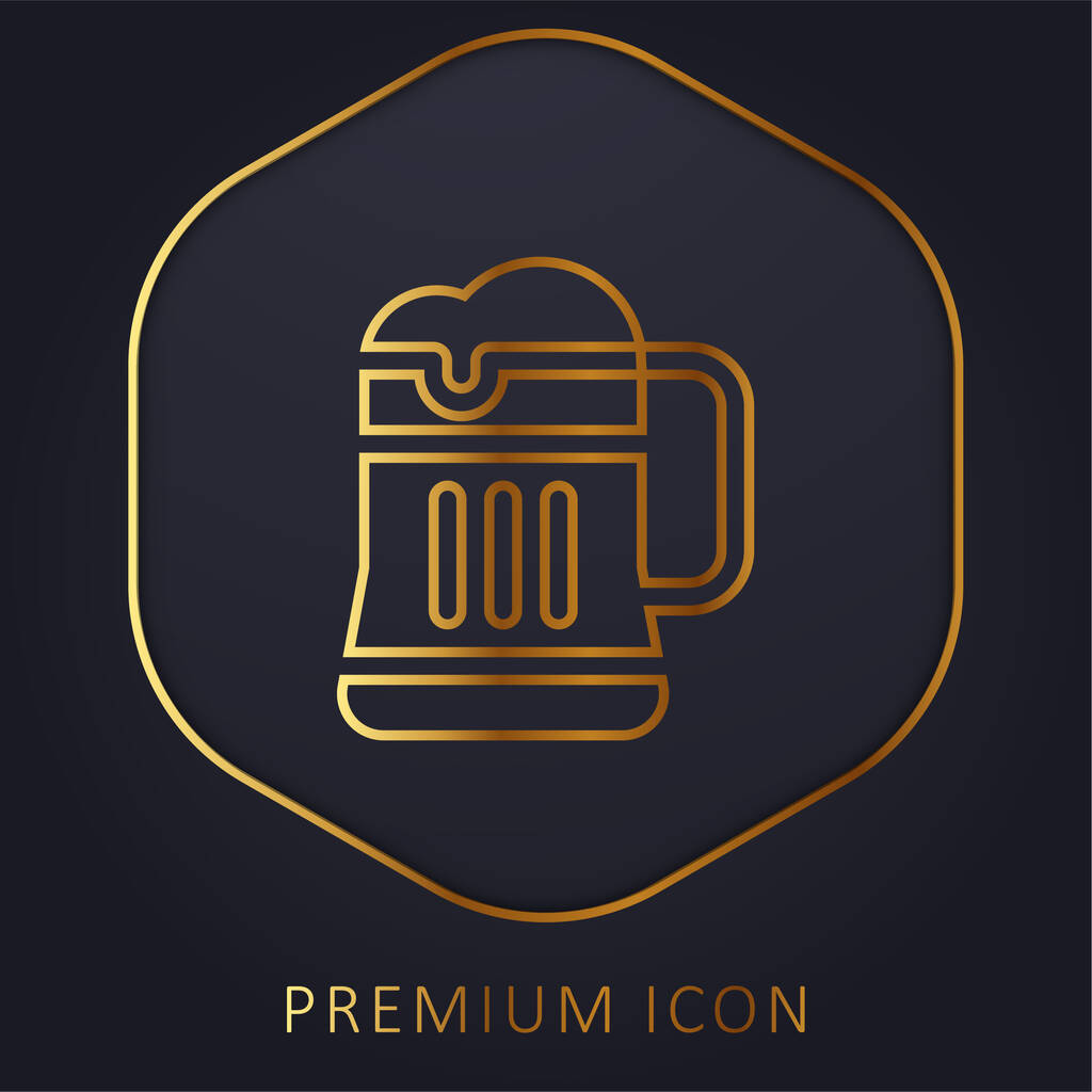 Italok arany vonal prémium logó vagy ikon - Vektor, kép
