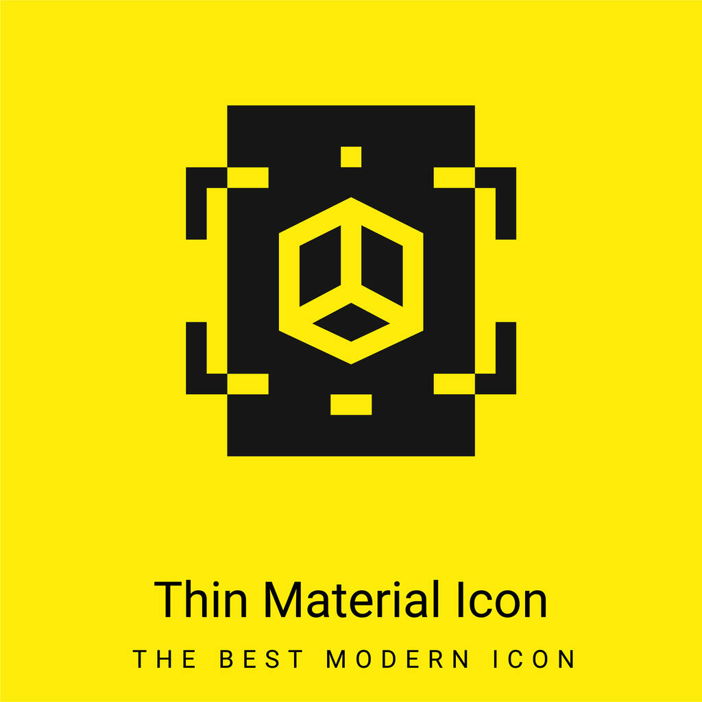 Rozšířená realita minimální jasně žlutá ikona materiálu - Vektor, obrázek