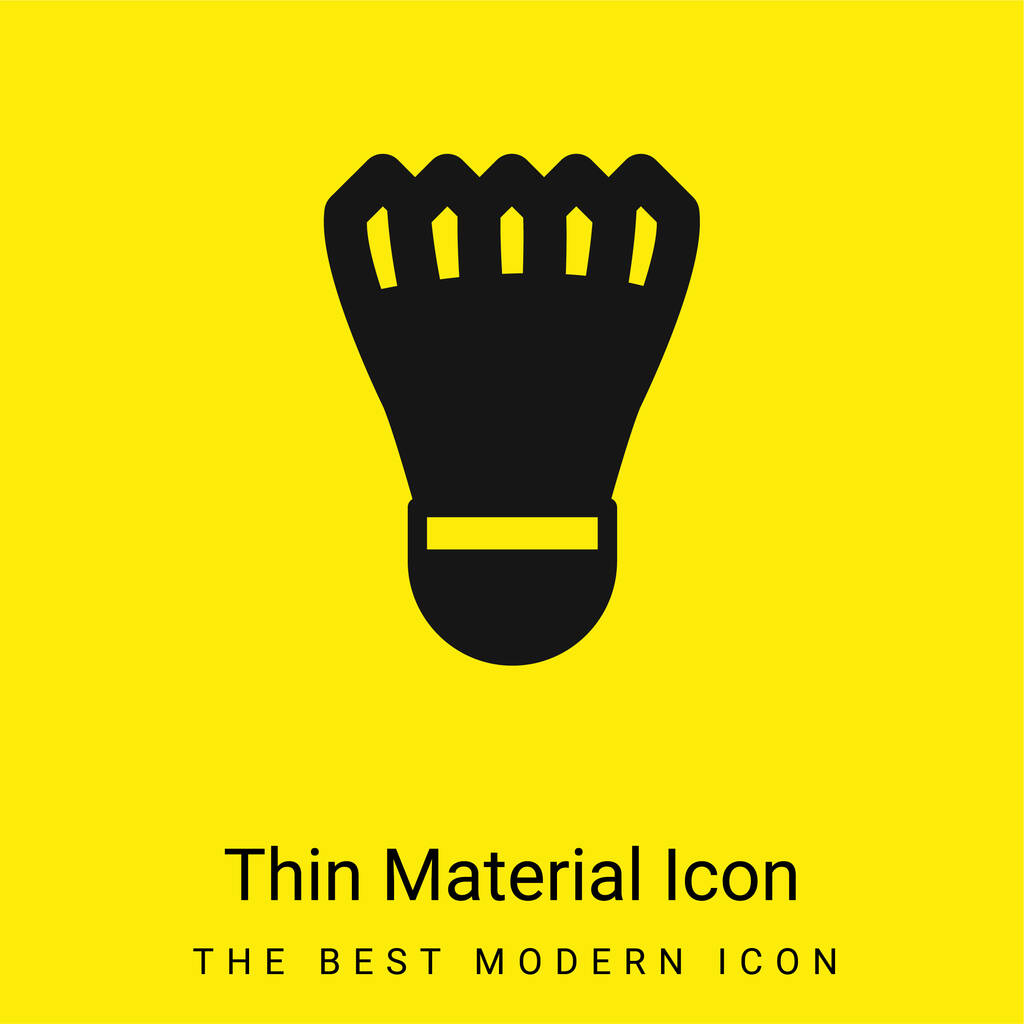Tollaslabda Kakas minimális fényes sárga anyag ikon - Vektor, kép
