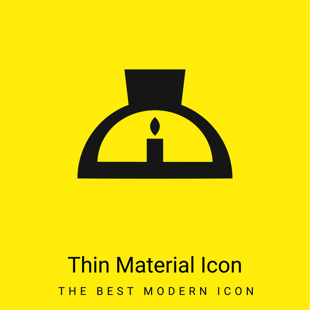 Lampade aromatiche icona minimale materiale giallo brillante - Vettoriali, immagini