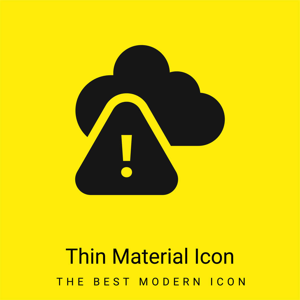 Access Denied minimal bright yellow material icon - Vector, Image