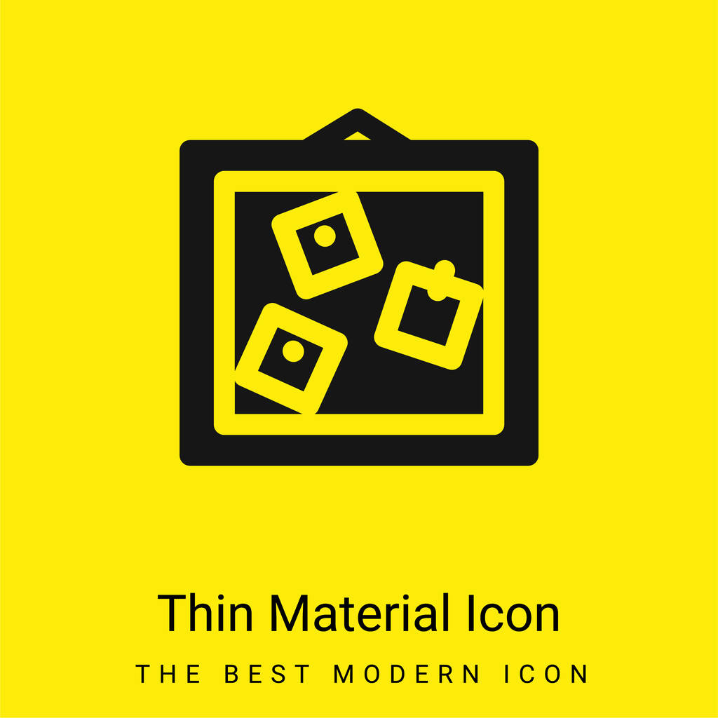 Board minimalen leuchtend gelben Material Symbol - Vektor, Bild