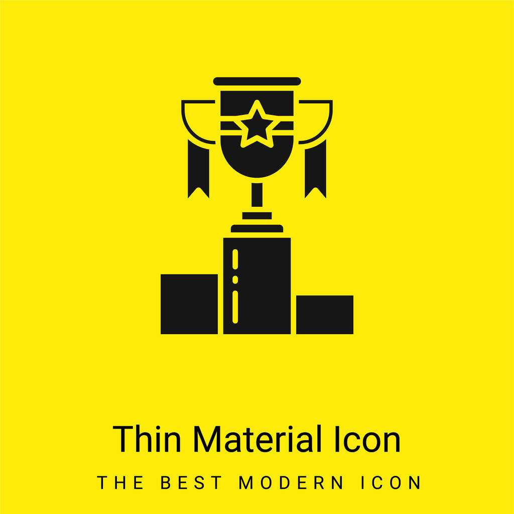Nagroda minimalna ikona jasnożółtego materiału - Wektor, obraz