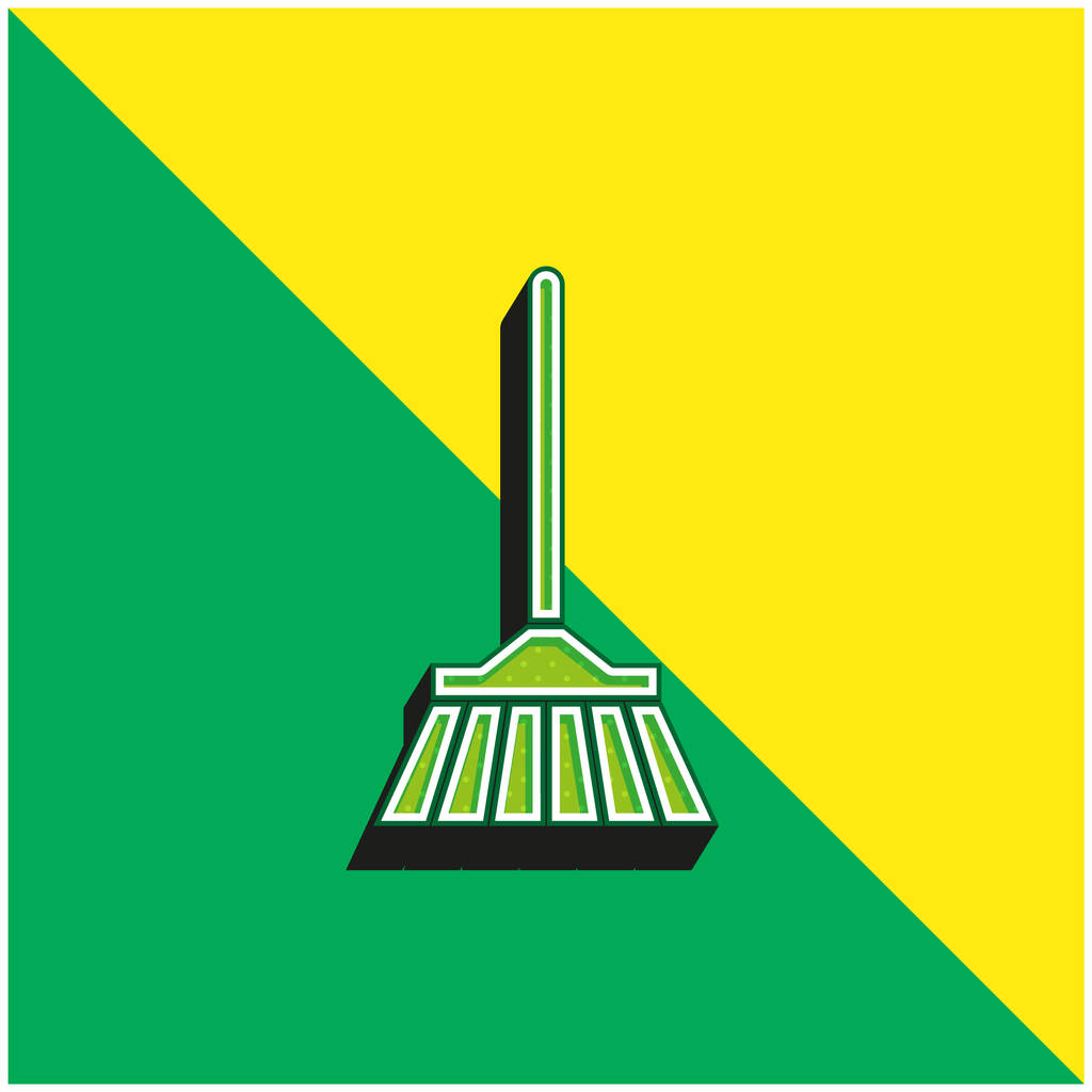 Bloom Πράσινο και κίτρινο σύγχρονο 3d διάνυσμα εικονίδιο λογότυπο - Διάνυσμα, εικόνα