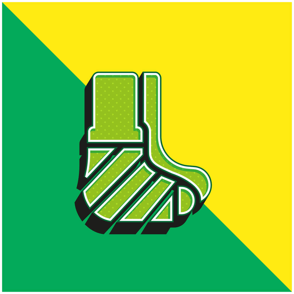 Venda verde y amarillo moderno vector 3d icono logotipo - Vector, Imagen