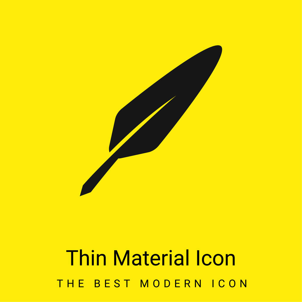 Madártoll minimális fényes sárga anyag ikon - Vektor, kép