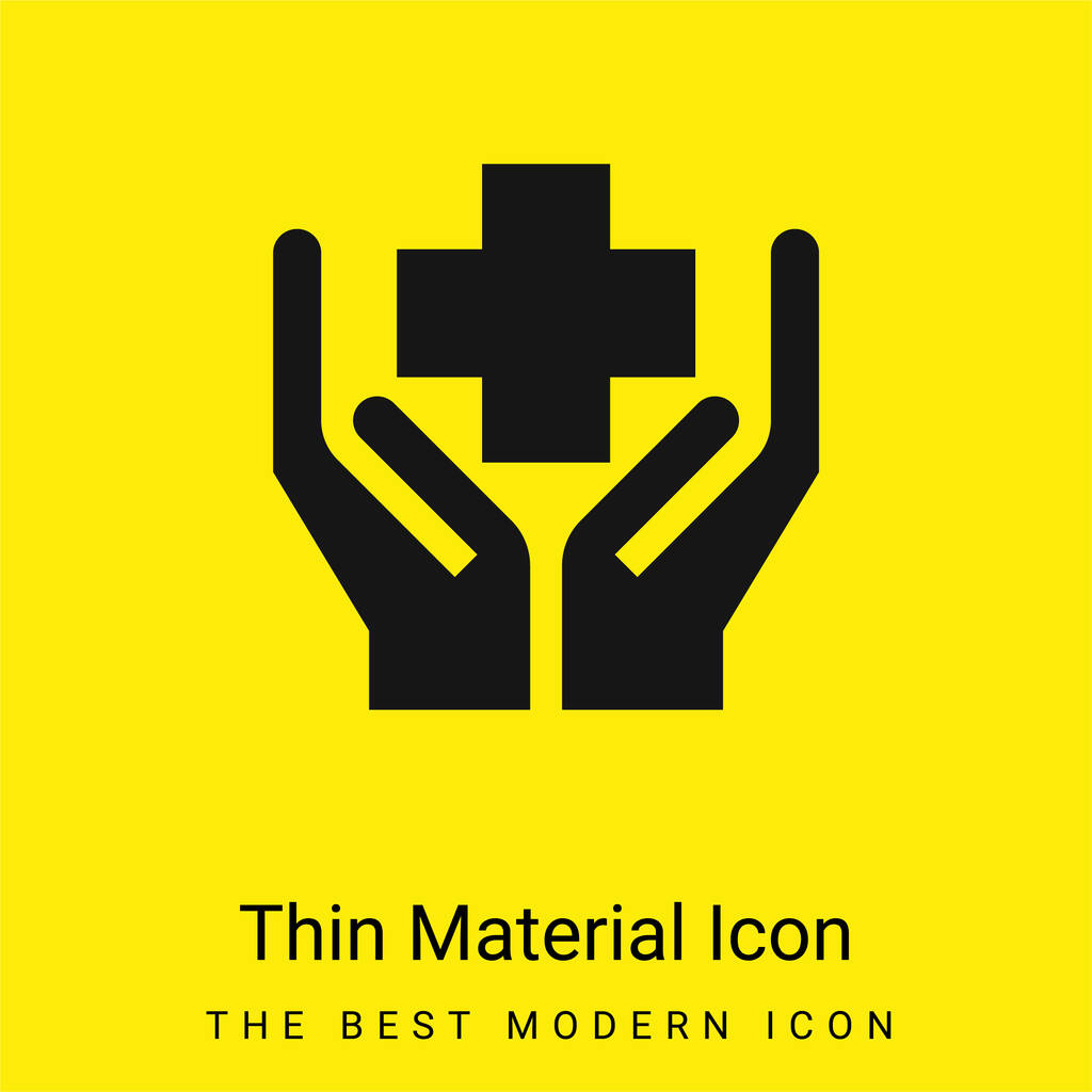 Vantaggi icona minimale materiale giallo brillante - Vettoriali, immagini