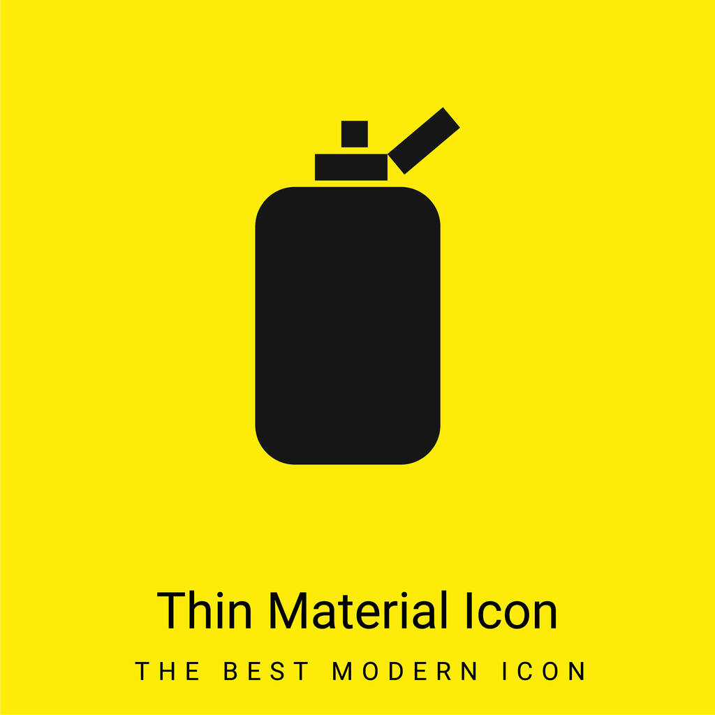 Koupelna láhev kontejner zaoblený obdélníkový černý tvar minimální jasně žlutý materiál ikona - Vektor, obrázek