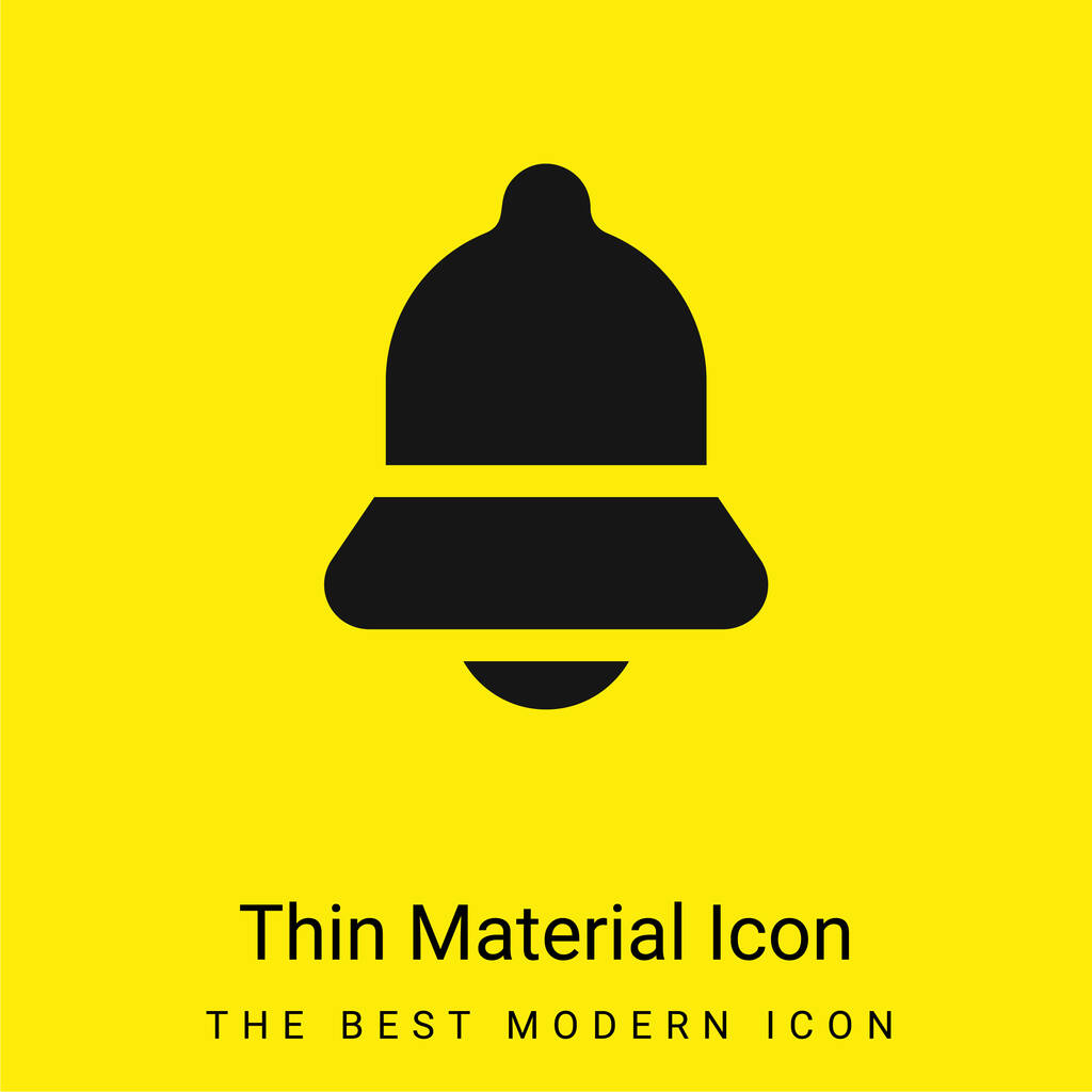 Zvonek minimální jasně žlutý materiál ikona - Vektor, obrázek