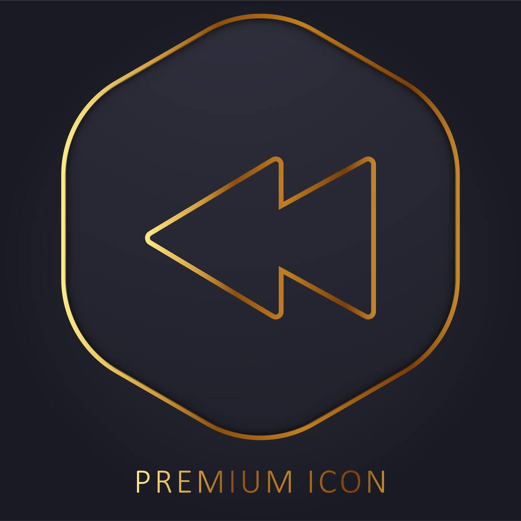 Zpětně zlaté prémiové logo nebo ikona - Vektor, obrázek