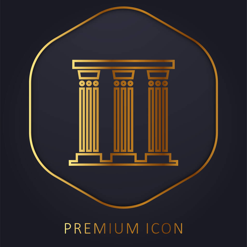 Давній логотип золотої лінії або ікона - Вектор, зображення