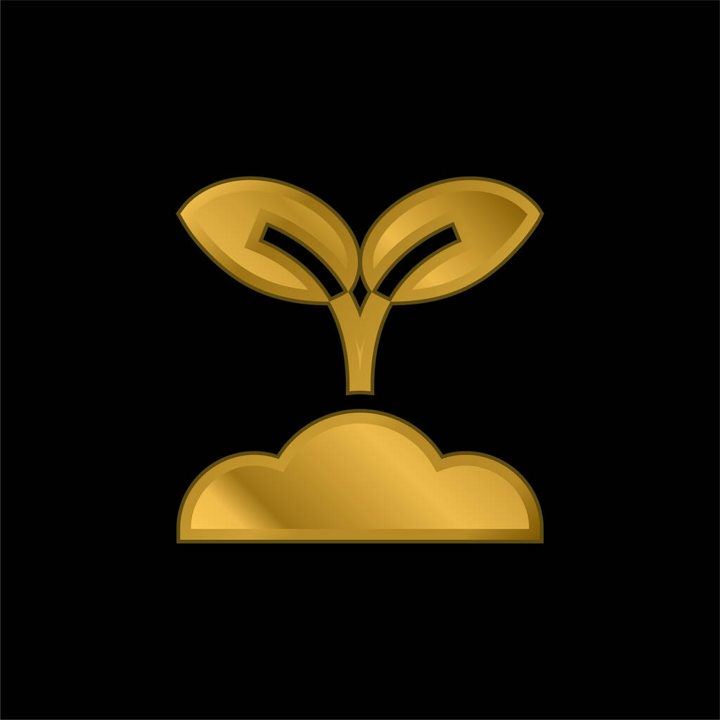 Сільське господарство Золота металева ікона або вектор логотипу
 - Вектор, зображення