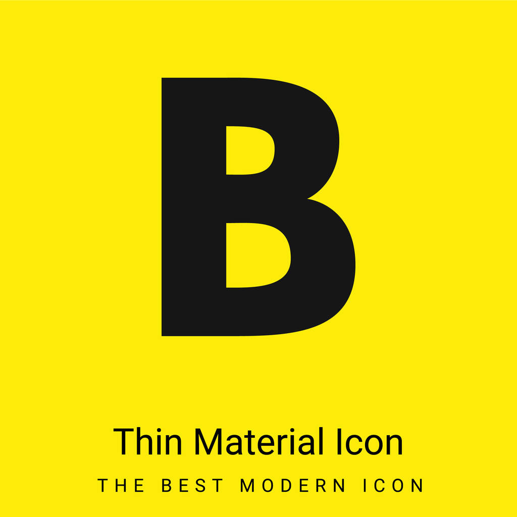 Icono de material amarillo brillante mínimo audaz - Vector, imagen