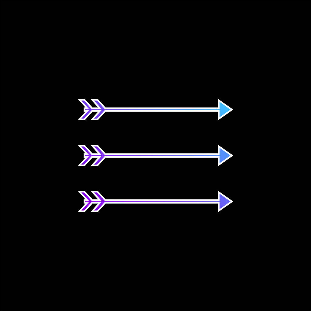 Setas ícone de vetor gradiente azul - Vetor, Imagem