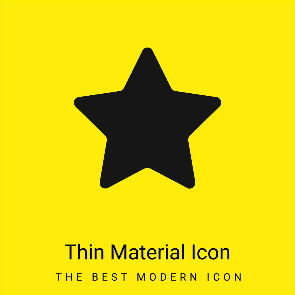 Estrella mínima icono de material amarillo brillante - Vector, Imagen