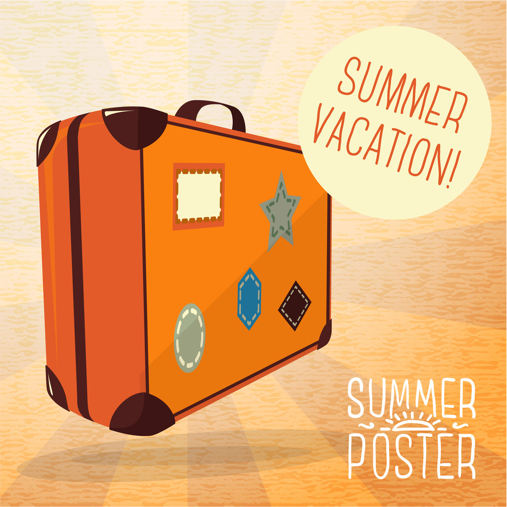 Bonito cartel de verano
 - Vector, Imagen