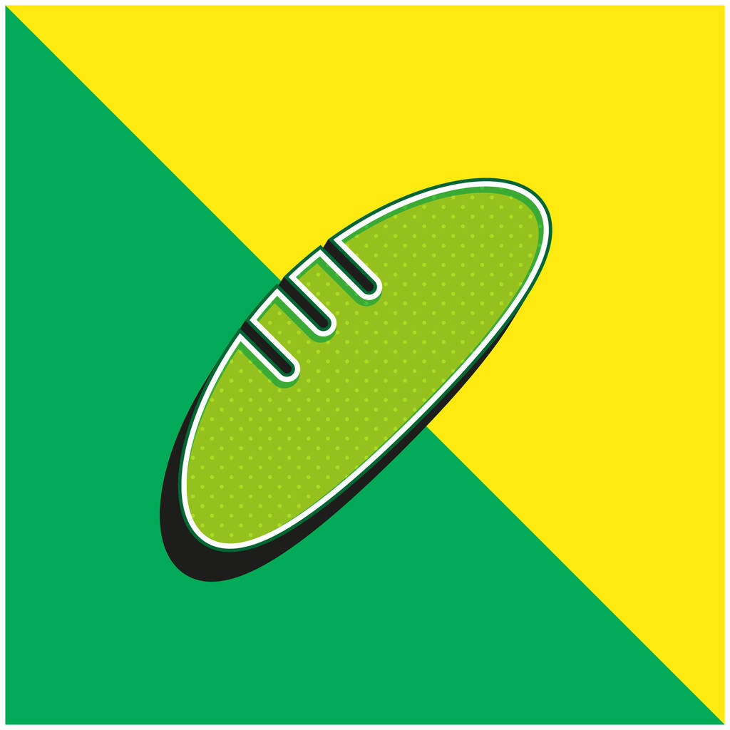Leipä Vihreä ja keltainen moderni 3d vektori kuvake logo - Vektori, kuva