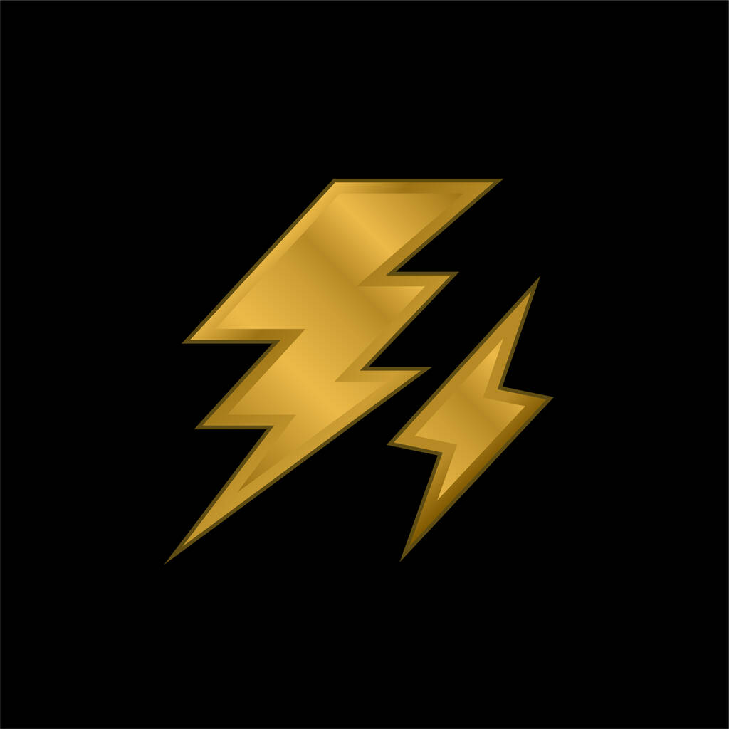 Bolt aranyozott fém ikon vagy logó vektor - Vektor, kép
