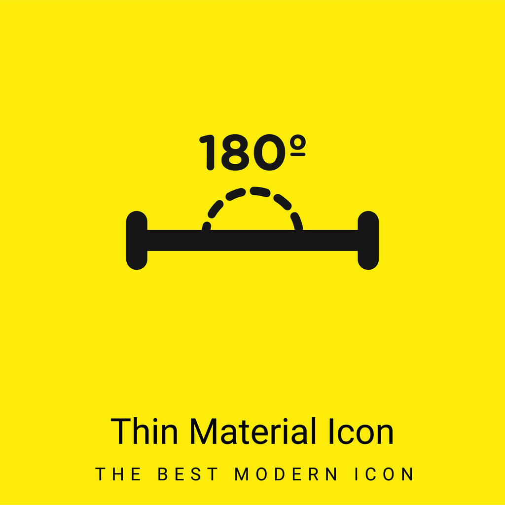 180 graden hoek minimaal helder geel materiaal icoon - Vector, afbeelding