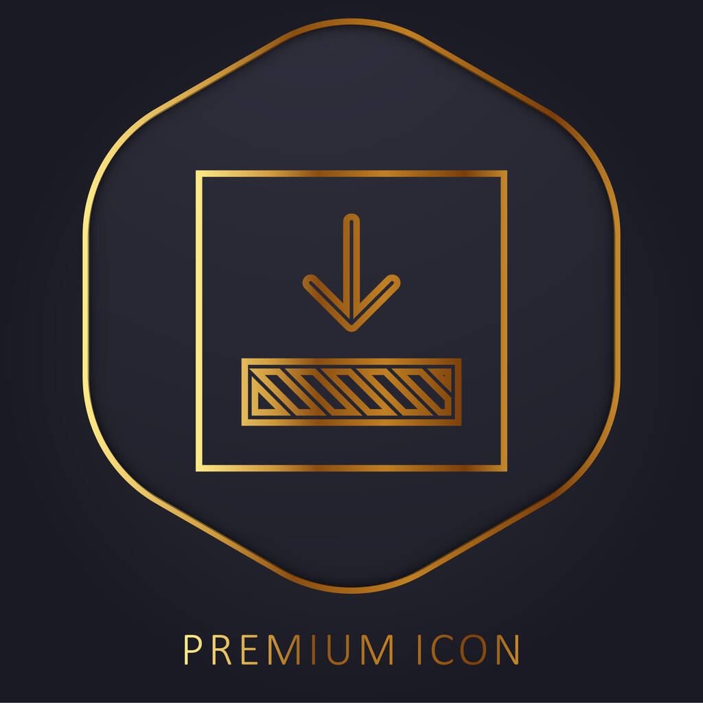 Allineamento linea dorata logo o icona premium - Vettoriali, immagini