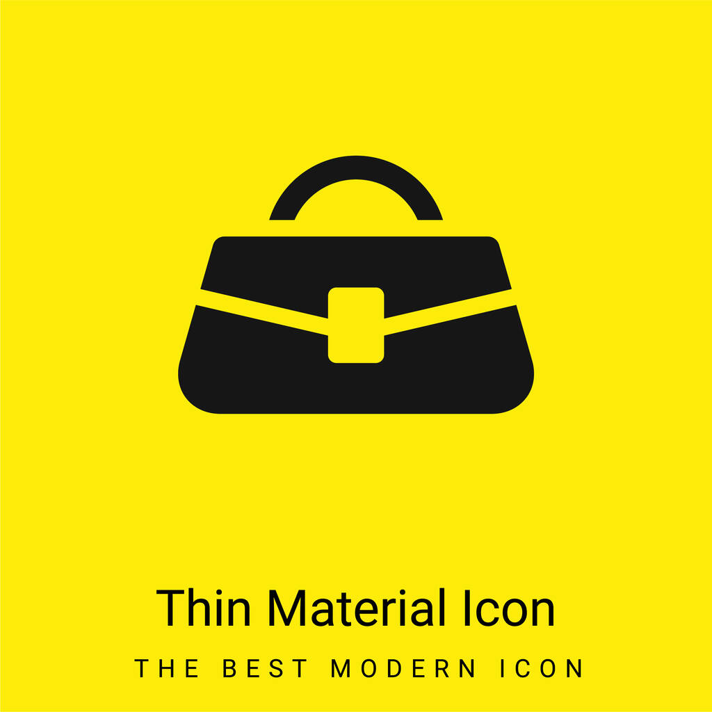 Saco ícone material amarelo brilhante mínimo - Vetor, Imagem
