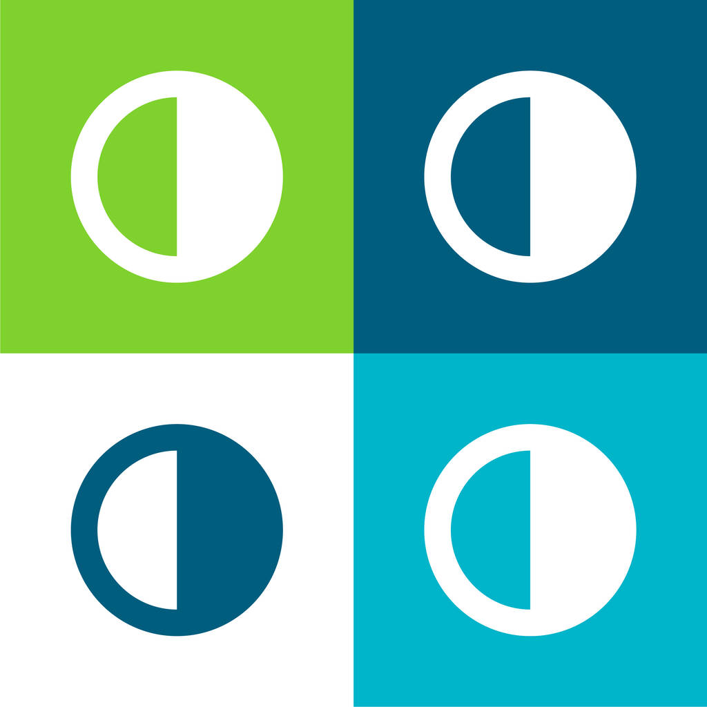 Állítsa lapos négy szín minimális ikon készlet - Vektor, kép