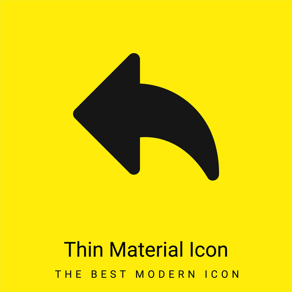 Ícone de material amarelo brilhante mínimo para trás - Vetor, Imagem