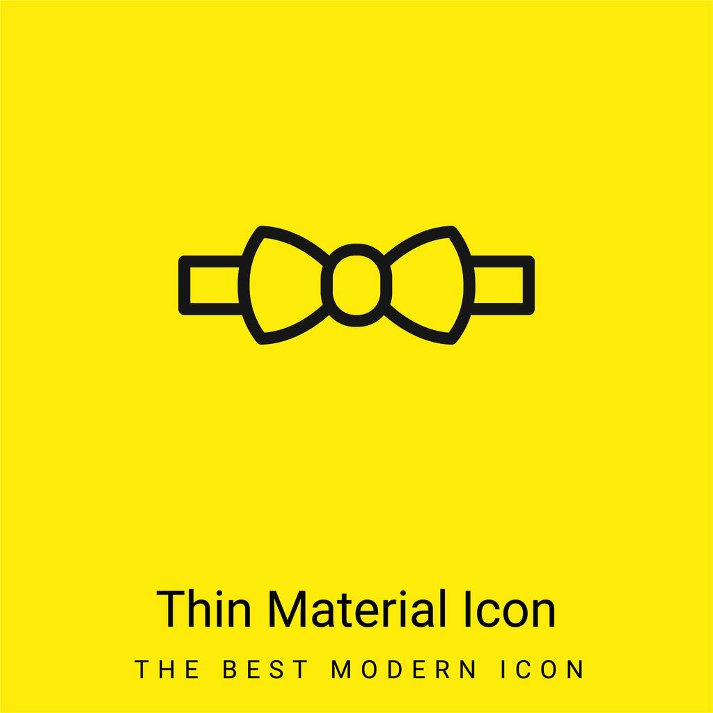 Cravatta di prua icona materiale giallo brillante minimo - Vettoriali, immagini