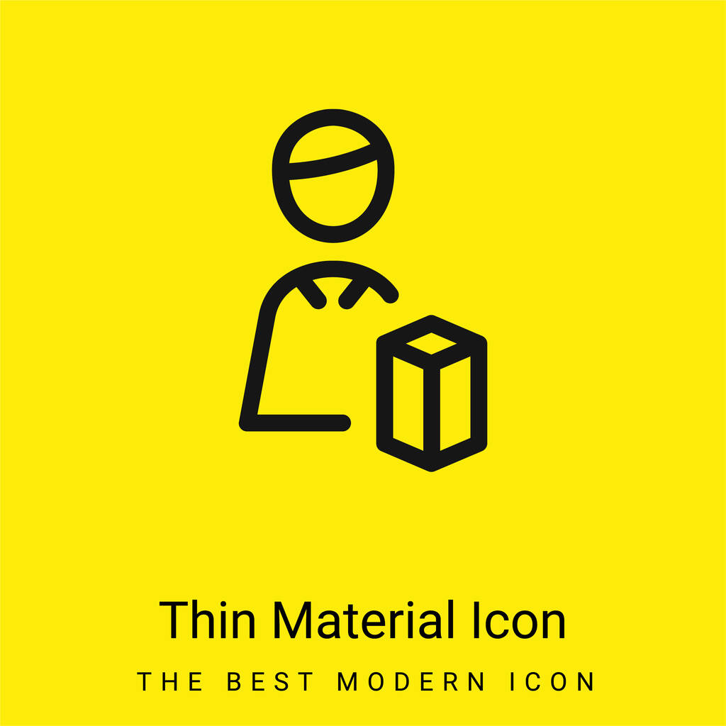 Architekt minimalny jasnożółty materiał ikona - Wektor, obraz
