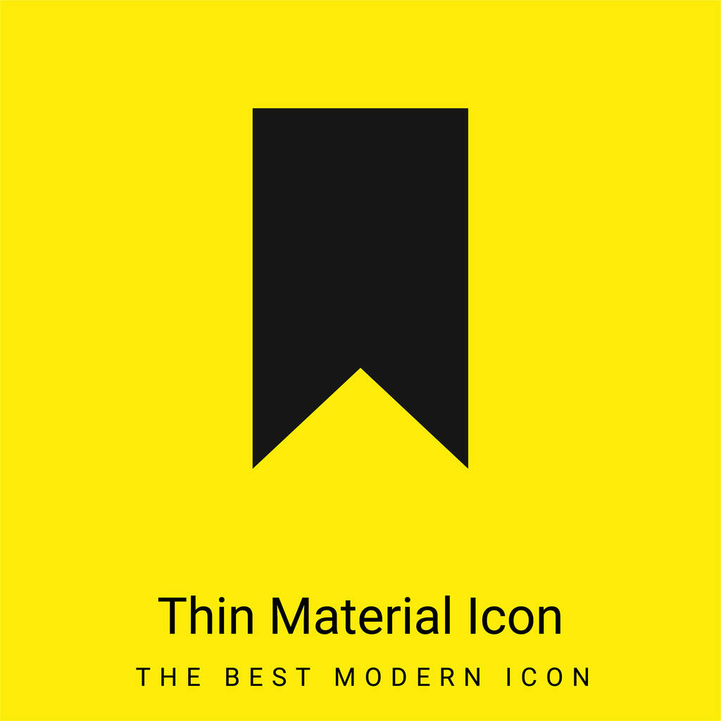 Könyvjelző minimal fényes sárga anyag ikon - Vektor, kép