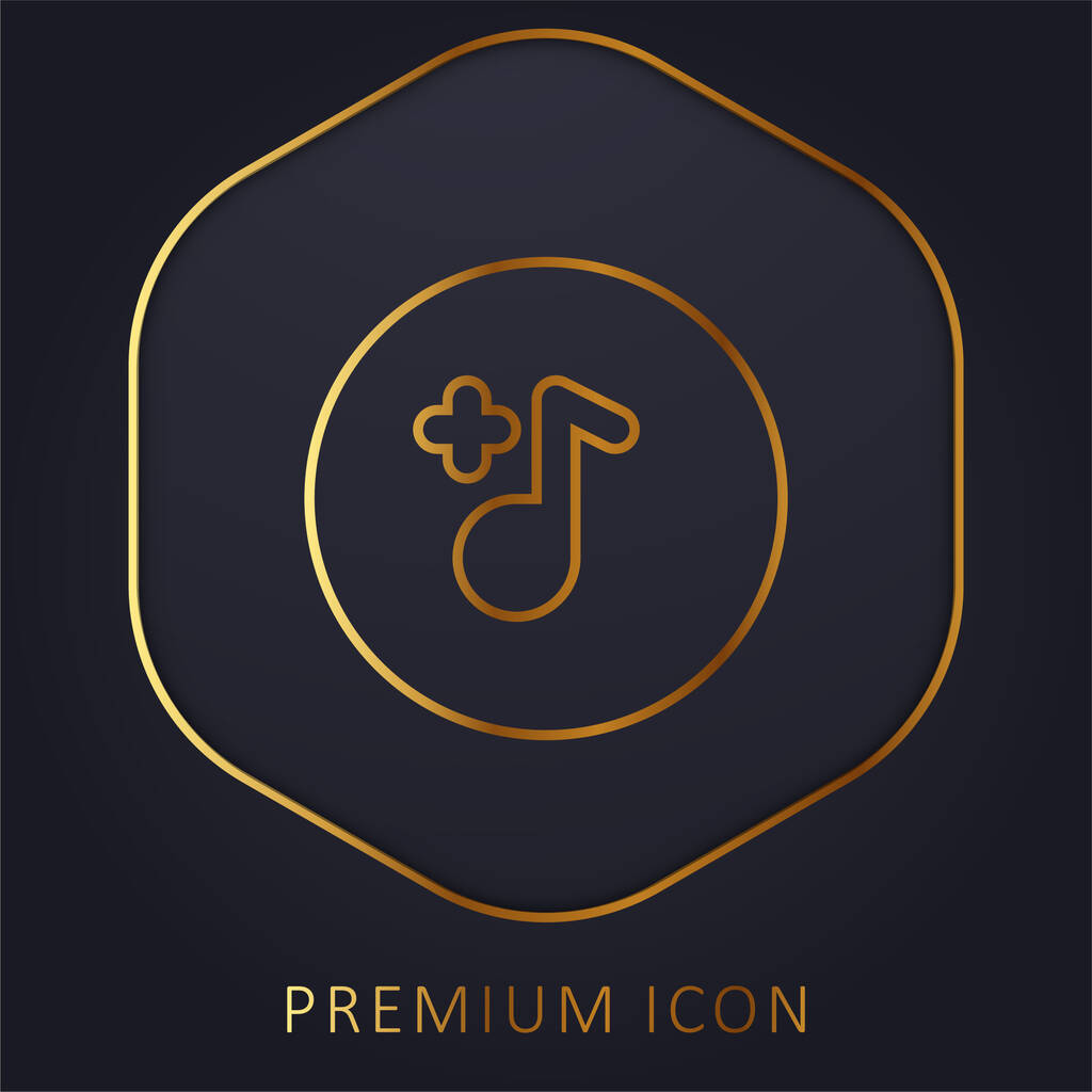 Add golden line premium logo or icon - Vector, Image